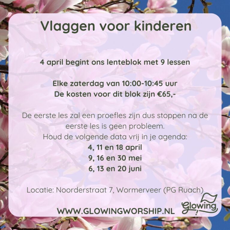 Glowing vlagelssen april kids